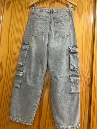 Pantalón cargo mujer gris