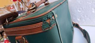 Borsa Beauty Case Vintage Jaguar Pelle Marrone Ver