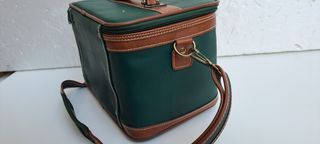 Borsa Beauty Case Vintage Jaguar Pelle Marrone Ver