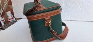 Borsa Beauty Case Vintage Jaguar Pelle Marrone Ver