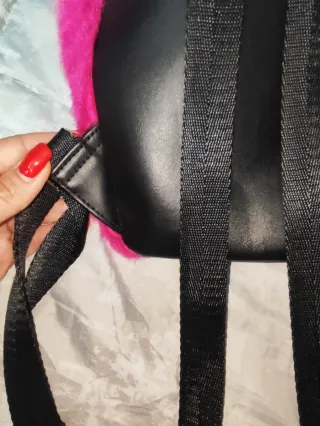 Mochila peluche fucsia