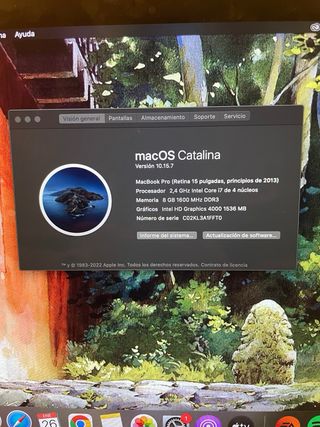 MacBook Pro Retina 15 2013 Plata