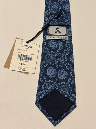 Corbata Scalpers Azul Floral Nueva