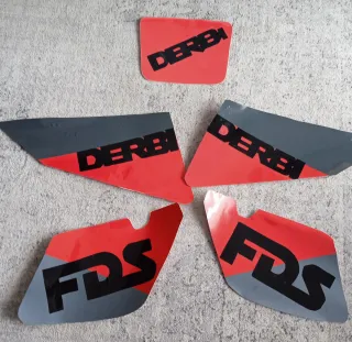 Pegatinas Derbi FDS Negro y Rojo