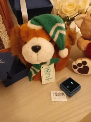 Peluche San Valentino orecchini Luce Azzurra Elett