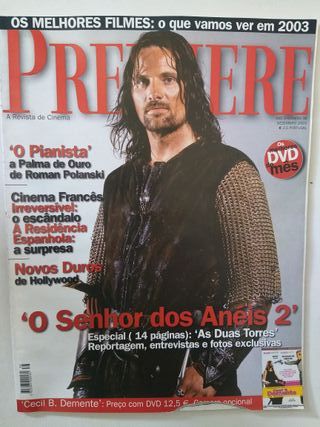 Lote revistas cinema filmes Senhor dos Anéis
