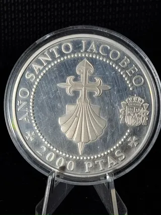 Moneda 2000 Pesetas Plata España 1993