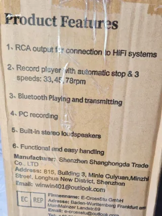 Tocadiscos VIFLYKOO Vintage Bluetooth