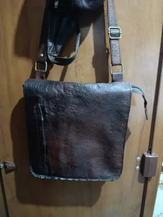 ‼️Bolso Hombro y Riñonera Cuero Marrón Oscuro‼️