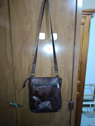 ‼️Bolso Hombro y Riñonera Cuero Marrón Oscuro‼️