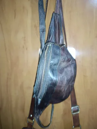 ‼️Bolso Hombro y Riñonera Cuero Marrón Oscuro‼️