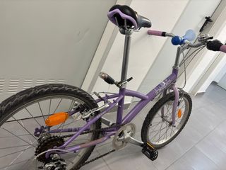 Bici infantil Decathlon morada