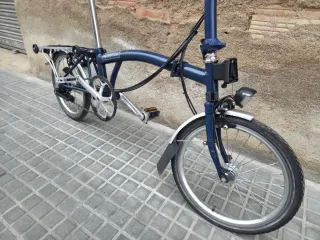 Bicicleta Plegable Brompton Azul