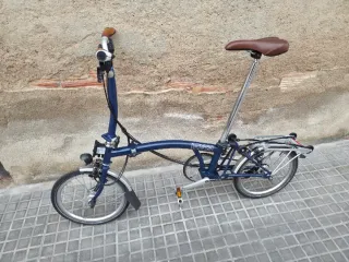 Bicicleta Plegable Brompton Azul