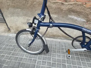 Bicicleta Plegable Brompton Azul