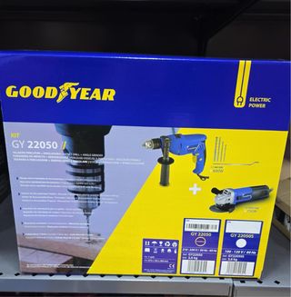 Kit Taladro + Amoladora / radial Goodyear