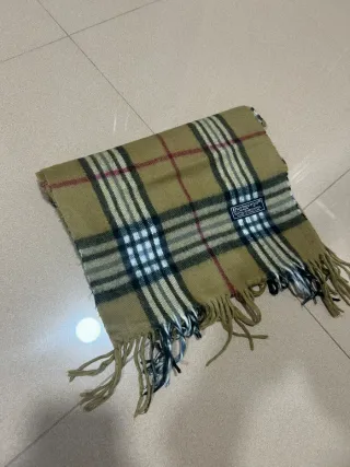 Bufanda Burberry Vintage 100% Lana Camel Original