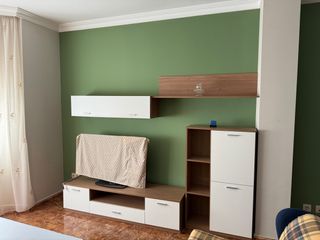 Conjunto Módulos Salón Marrón y Blanco