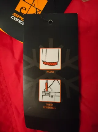 Pantalón de nieve rojo con tirantes