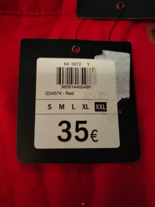 Pantalón de nieve rojo con tirantes