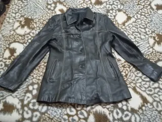 Americana Piel Vintage Negra Talla 42