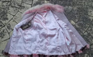 Chaleco de piel rosa Chesco