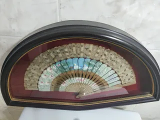 Abanico f. s.XIX, abaniquera,marco,cuadro,espejo
