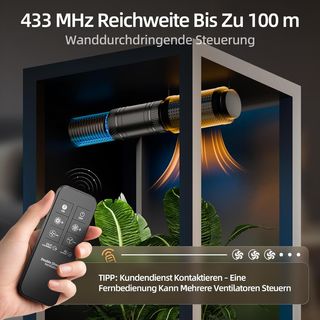 Extractor de Baño 100mm Bidireccional con Mando