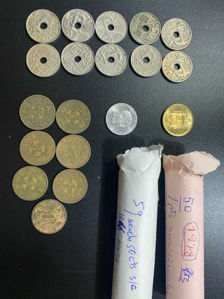 126 Monedas: 50 cts (1949-1966) y 1 pta (1944-1978