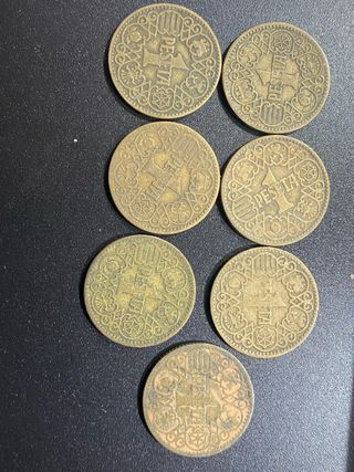 126 Monedas: 50 cts (1949-1966) y 1 pta (1944-1978