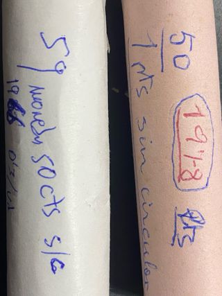 126 Monedas: 50 cts (1949-1966) y 1 pta (1944-1978