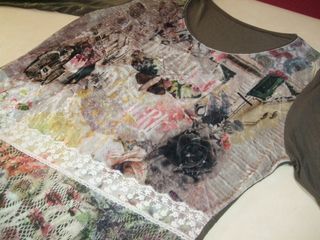 Camiseta manga larga estampada