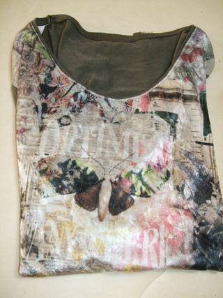 Camiseta manga larga estampada