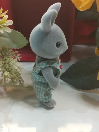 Conejo Sylvanian Gris Años 80-90