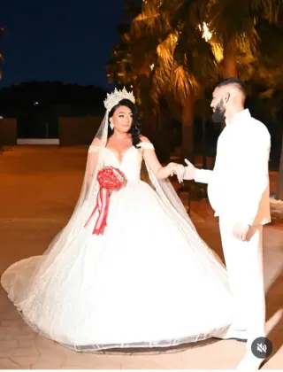 Vestido de Novia Blanco Brillante
