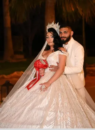 Vestido de Novia Blanco Brillante
