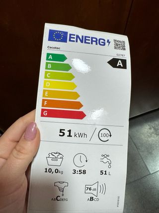 Lavadora Cecotec 10kg A+ inox