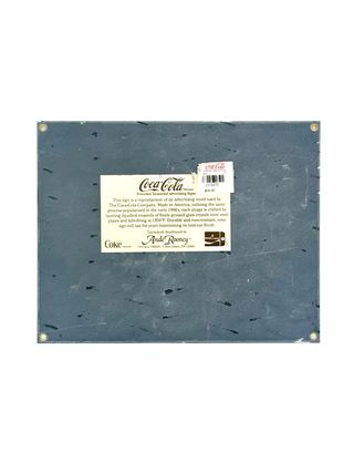 Insegna Coca-Cola Smaltata Vintage 28x22 cm