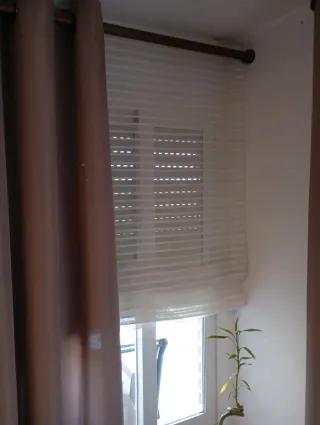 Estores 4 enrollables tela blanco