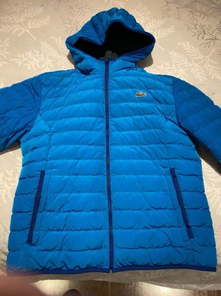 Chaqueta acolchada Lacoste azul Nueva