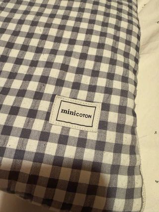 Saco bebé Minicoton invierno cuadros vichy gris