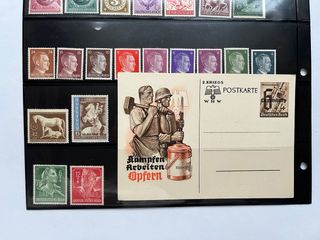 Sellos Tercer Reich/Adolf Hitler Nuevos + Postal