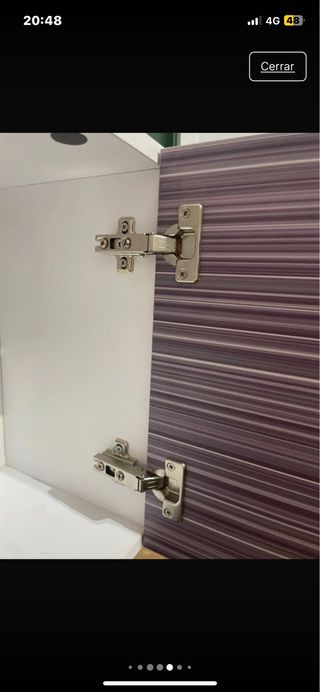 Mueble colgante madera morado y beige