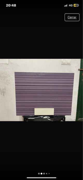 Mueble colgante madera morado y beige