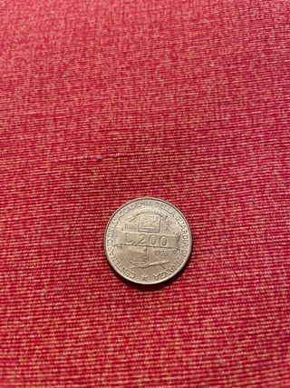 Moneta 200 Lire 1896-1996 Accademia GDF