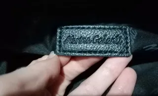 Borsa Marina Galanti nera effetto coccodrillo