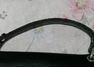 Borsa Marina Galanti nera effetto coccodrillo