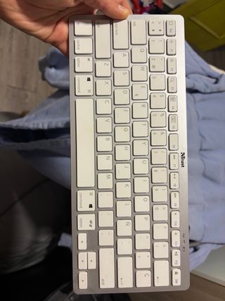 Teclado Trust Plata y Blanco