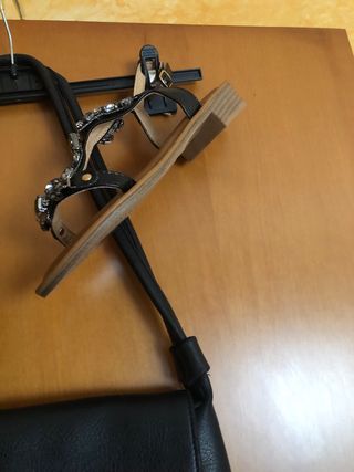 Borsa Nardini Nera + Sandali Gioiello NUOVI numero