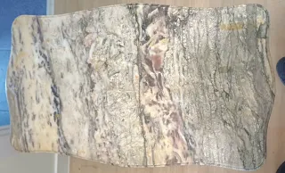 Tavolo da centro in marmo e legno